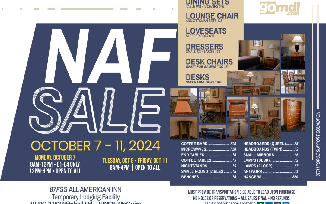 87FSS NAF Sale at Lodging